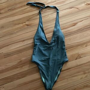 Elegant Blue One-Piece Swimsuit